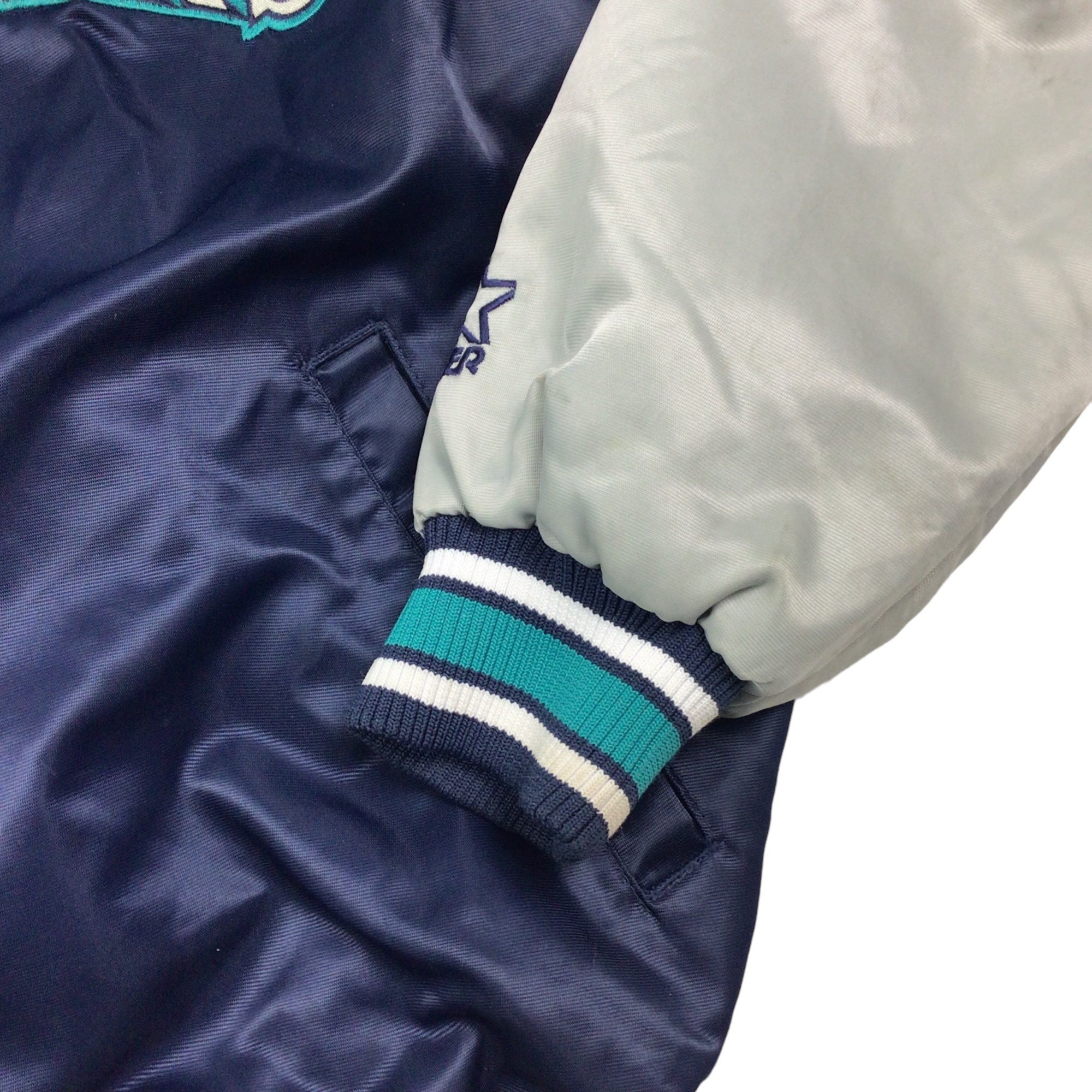Maker of Jacket Fashion Jackets Seattle Mariners MLB Blue 90s Satin