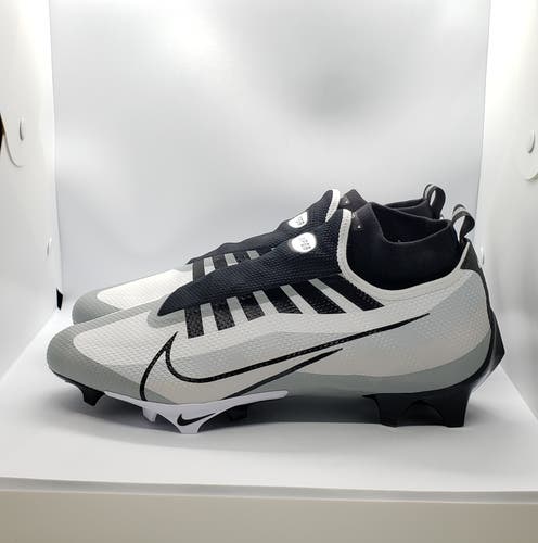 Nike Vapor Edge Pro 360 Football Cleats Wht Platinum Black DQ3670-100 Size 13.5