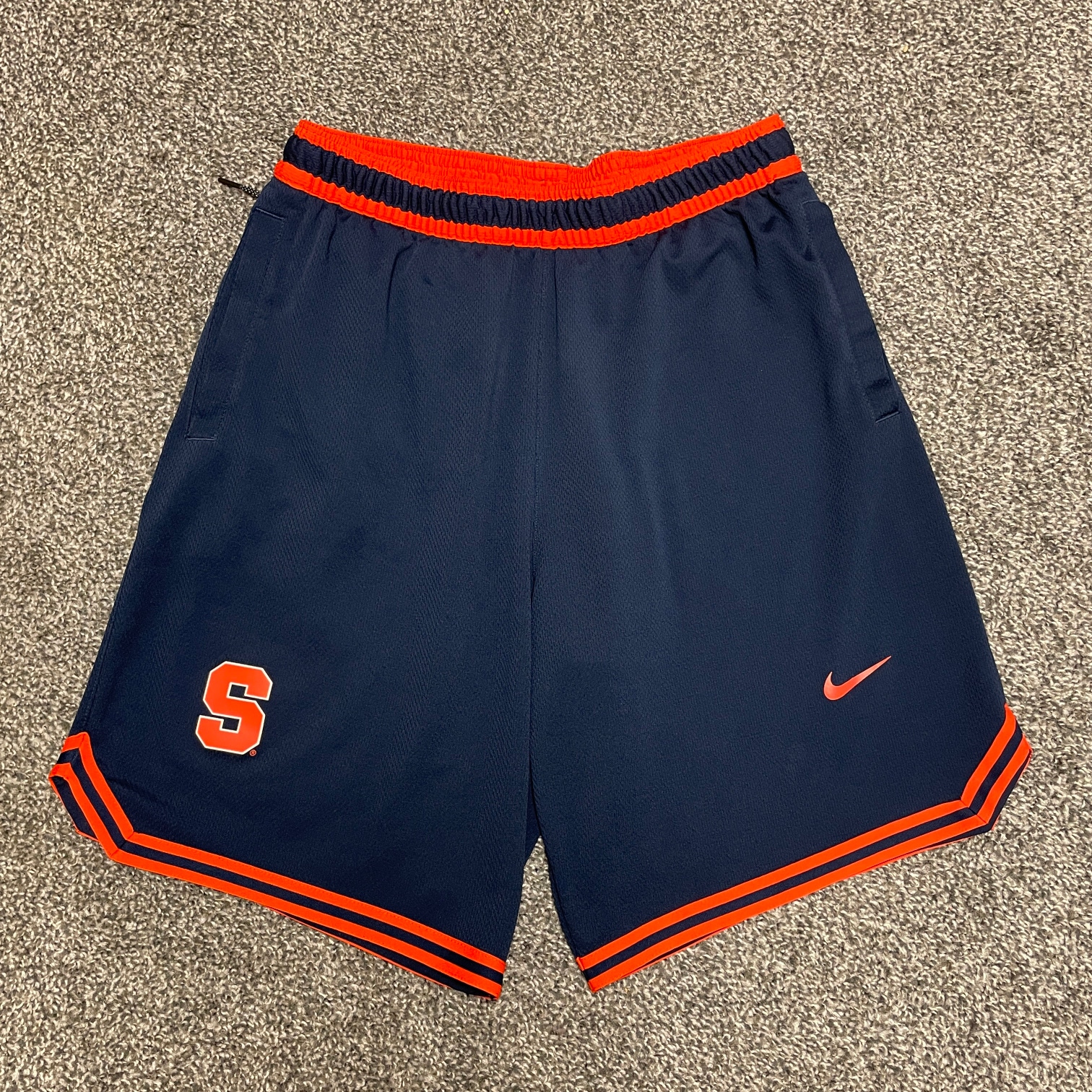 Nike Syracuse Orange Dri-Fit Mesh Shorts Blue, Size Large
