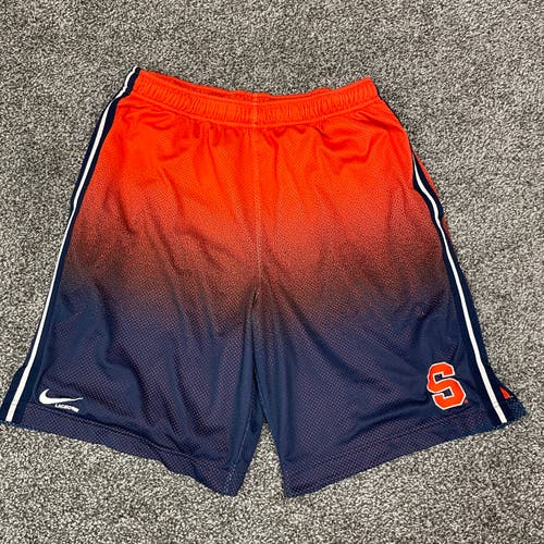 Nike Syracuse Orange Lacrosse Dri-Fit Mesh Shorts, Size Large