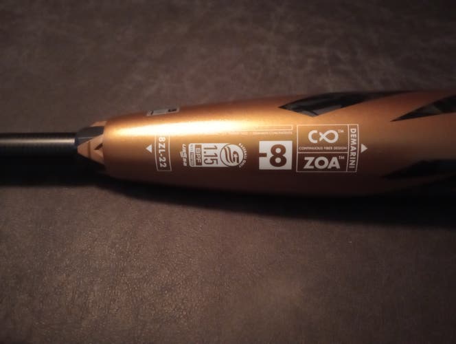 Used USSSA Certified 2022 DeMarini Zoa Bat (-8) 23 oz 31"