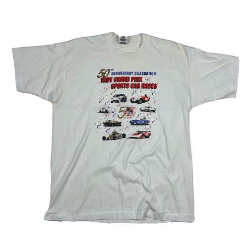 Vintage 1996 Indy Grand Prix Sports Car Races T-Shirt Classic Racing White XL
