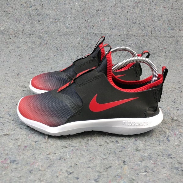 Nike Flex Runner Boys Shoes Size 2Y Sneakers Black Slip On | SidelineSwap