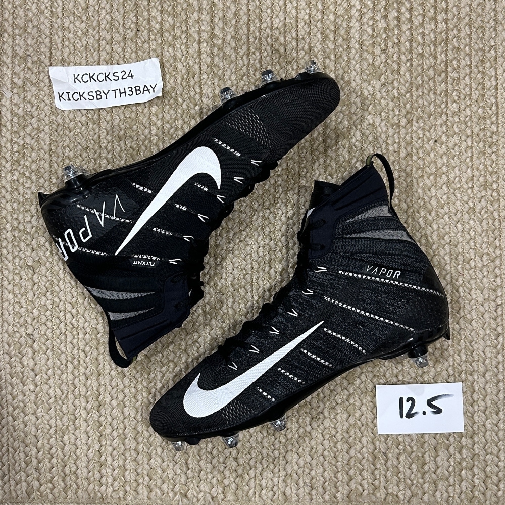 Nike Vapor Untouchable 3 Elite D Football Cleats Black BV6699-001 Mens size 12.5