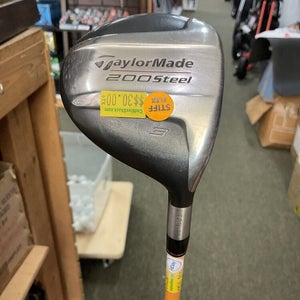 TaylorMade 200 Steel 3 Wood ProForce 65 Gold Stiff Flex Graphite Mens Right Hand
