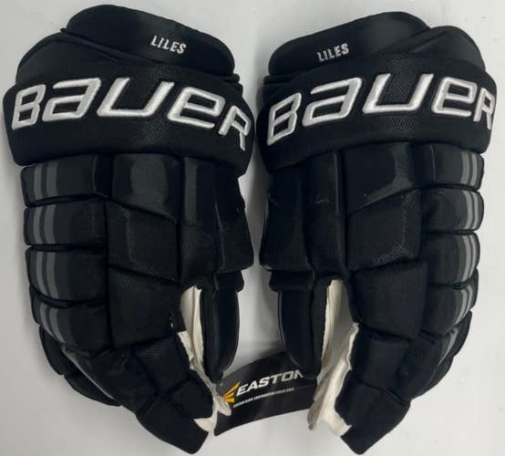 BAUER EASTON PRO STOCK CUSTOM HOCKEY GLOVES 14" STD NHL BRUINS (10629)
