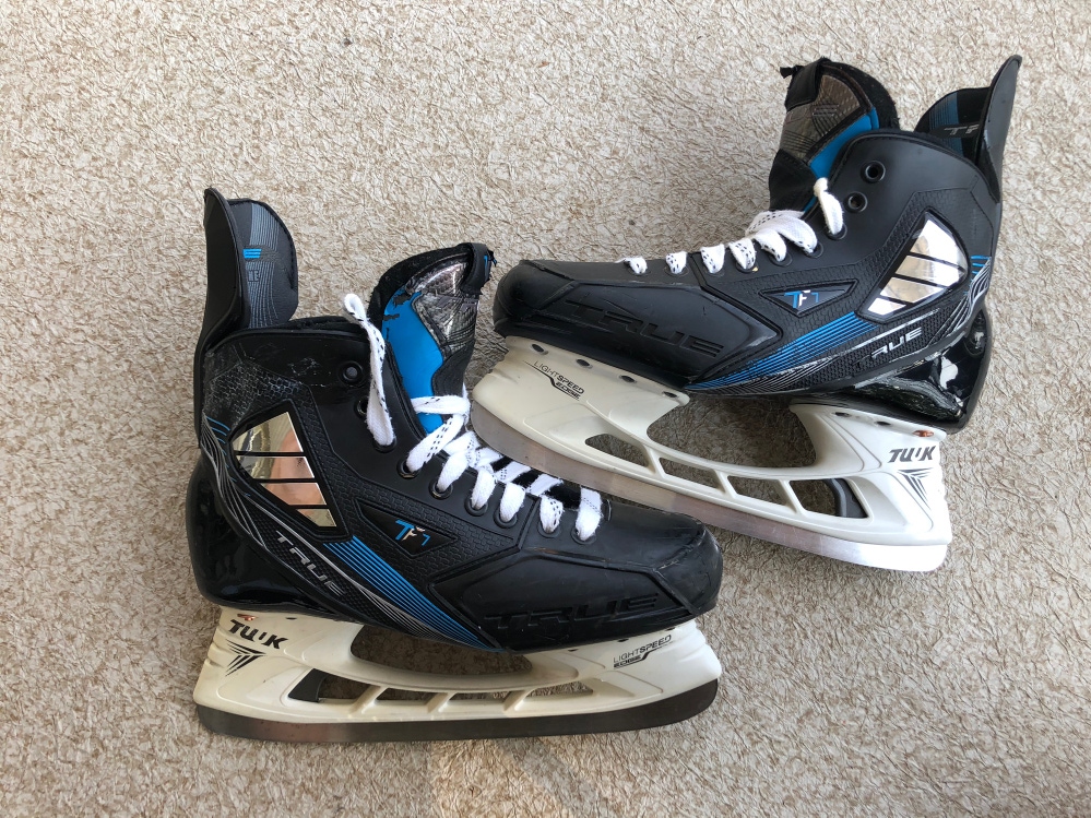 Senior Used True TF7 Hockey Skates Regular Width Size 7.5