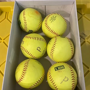 Used  6 Pack Softball - 12 Inch