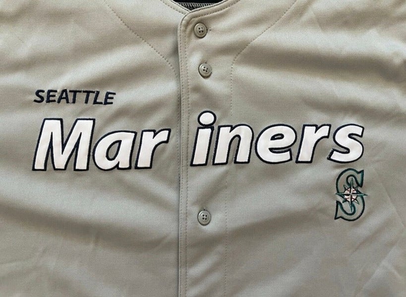 Seattle Mariners dri fit Button Up Baseball Jersey