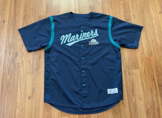 Seattle Mariners MLB BASEBALL SUPER VINTAGE Dynasty Size XL Baseball Jersey!