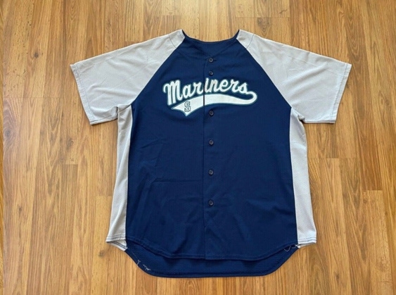 Seattle Mariners MLB BASEBALL SUPER VINTAGE 1990s Size XL Baseball Jersey!