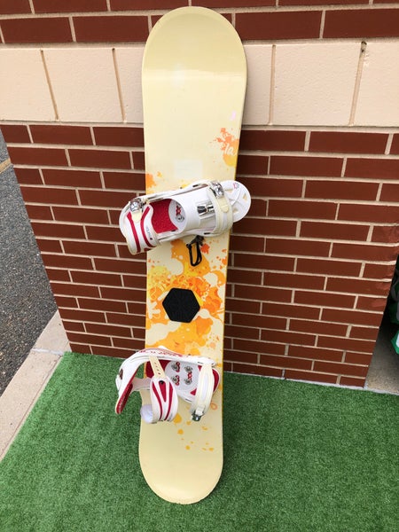 Used Women's K2 Skyla (141 cm) Snowboard With Burton Stiletto S/M Bindings