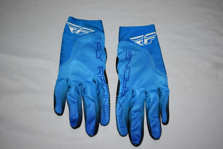 Fly Racing Pro Lite Motocross Gloves, Blue, Youth Large (6) - Like New!