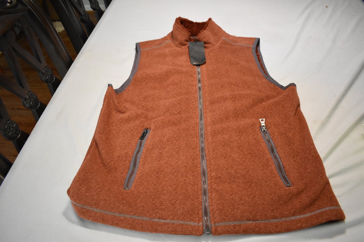NEW -American Outdoor Co, True Grit Vest, Orange, Large