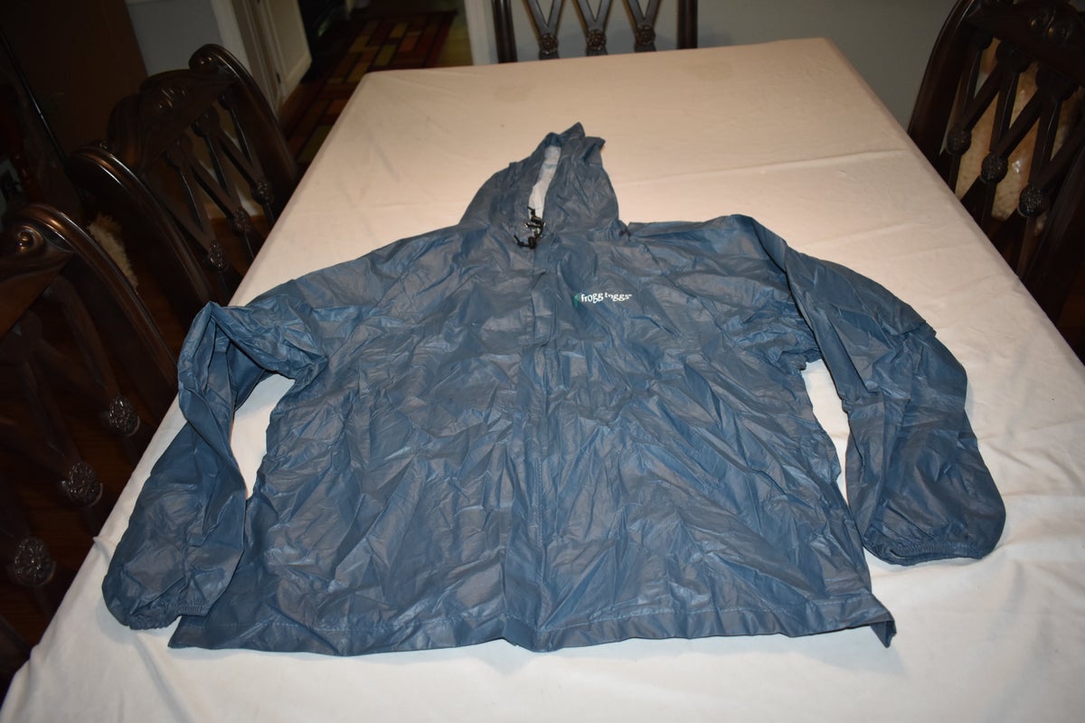 Frogg Toggs Waterproof Breathable Rain Jacket, Blue, Large