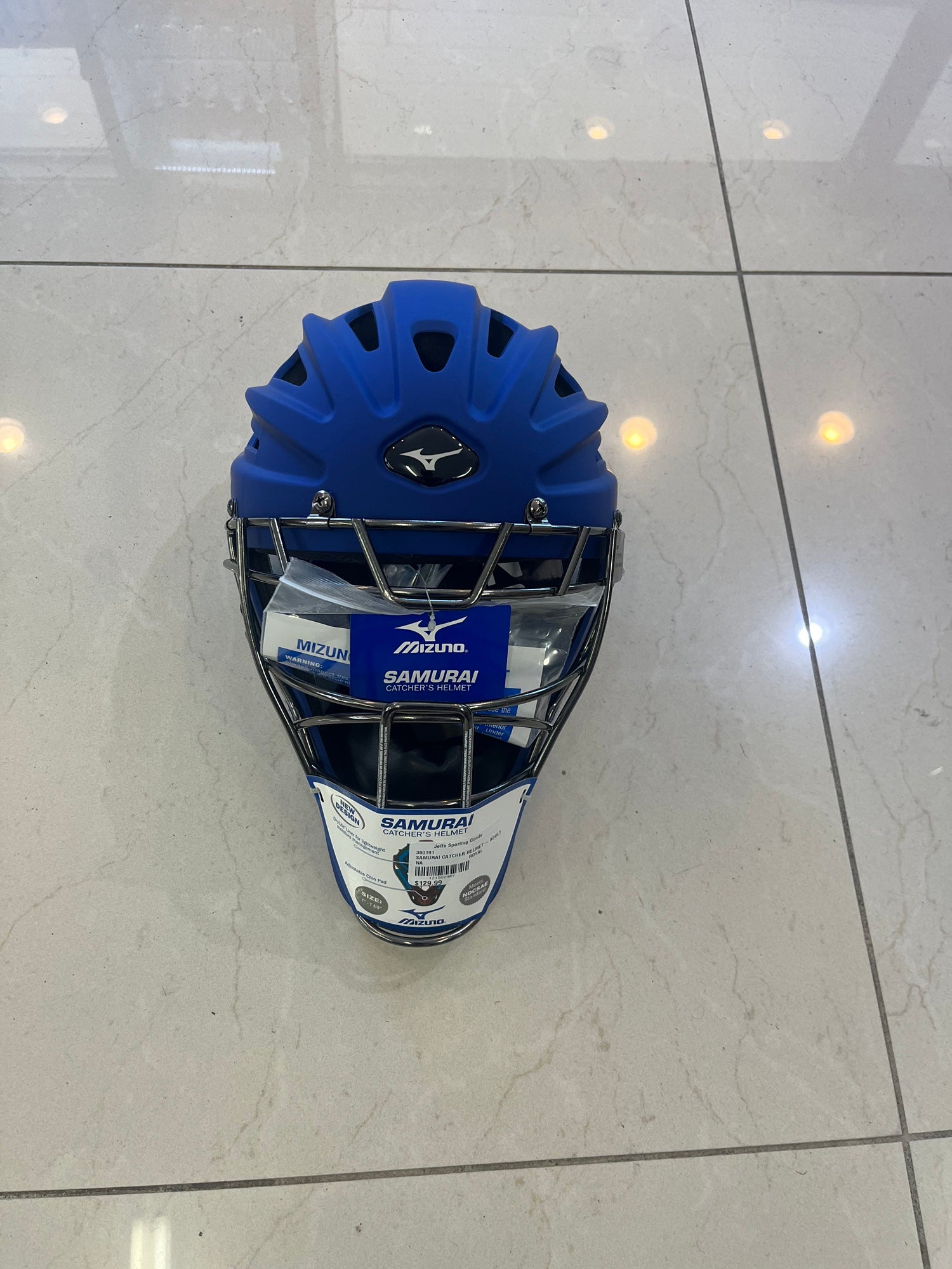 New Mizuno Royal Blue Samurai Adult Catchers Helmet SidelineSwap