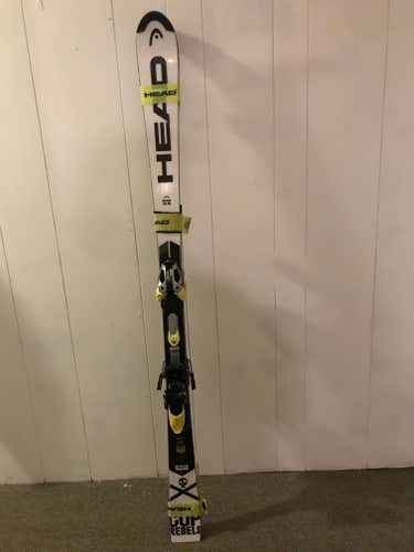 Used HEAD 158 cm Racing World Cup Rebels i.SL RD Skis With Bindings Max Din 16