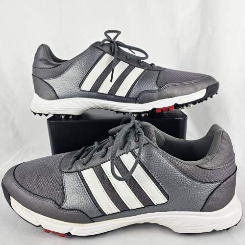 ADIDAS Men's "Tech Response" F33551 Gray/White Soft Spiked Golf Shoes Size 13