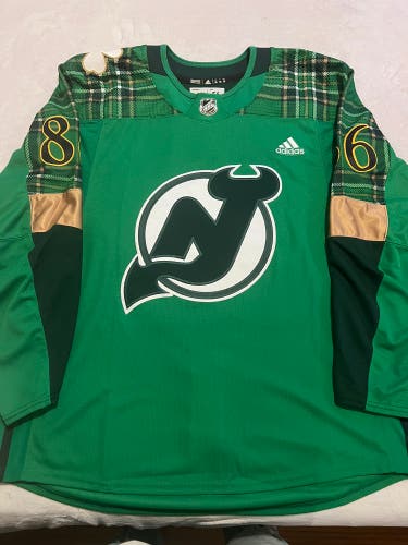 New Jersey Devils St. Patty’s Day Warm-Up MiC Size 56 Adidas Jersey