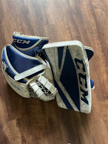 Used Full Right CCM P2.9 Goalie Glove And Blocker