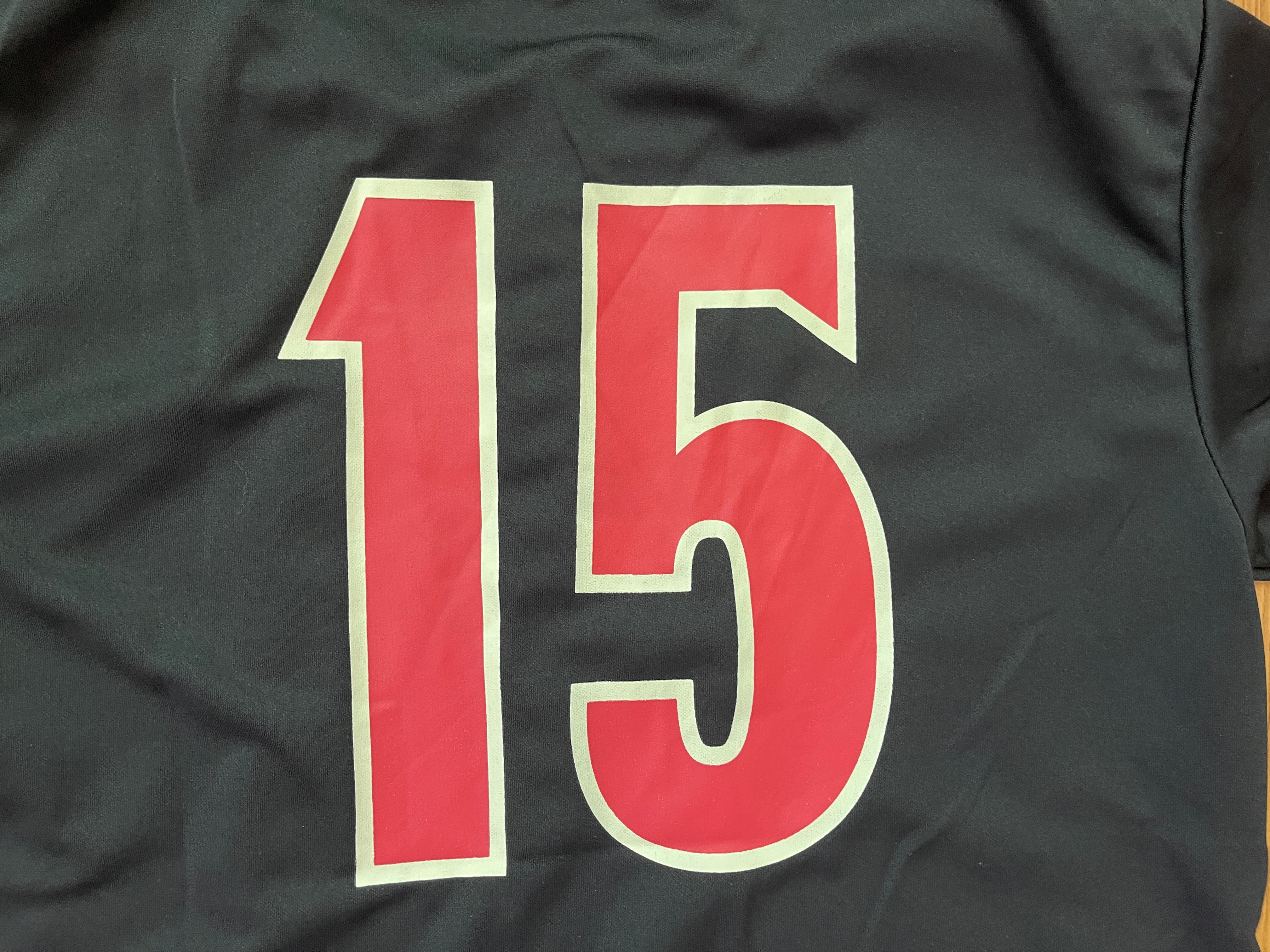 #15 Jersey, Milwaukee Brewers White with Stripes Size XL Baseball Shirt #15