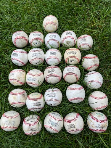Used Synthetic Leather Baseballs 26 Pack - Good/Very Good Condition