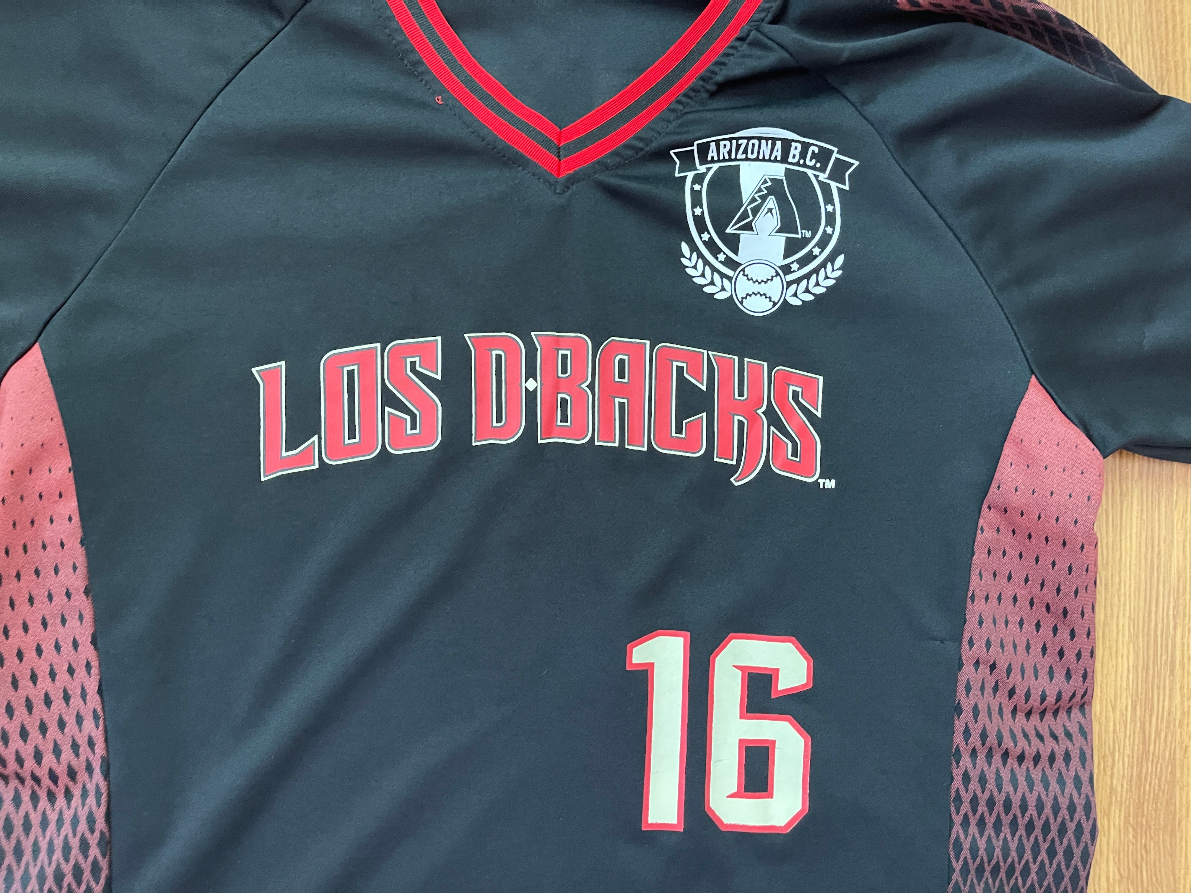 Arizona Diamondbacks #16 LOS DBACKS MLB SGA Black Jersey Youth