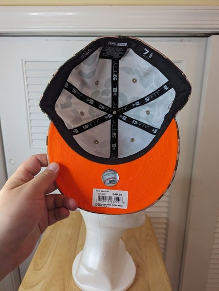 New Era Baltimore Orioles Fitted Hat Bird Logo Fade to Black, Size 7 5/8