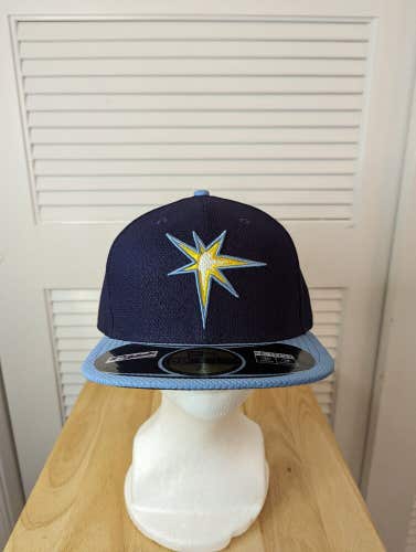 NWS Tampa Bay Rays New Era Diamond Era Two Toned 59fifty 7 1/4 MLB