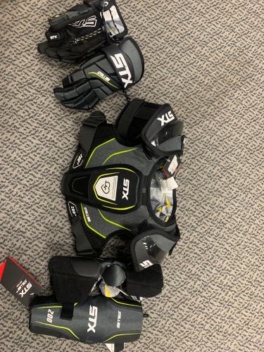 3-PACK Stx Stallion 200+ Shoulders, Stallion 200 Gloves And Arm Pads Size MEDIUM!