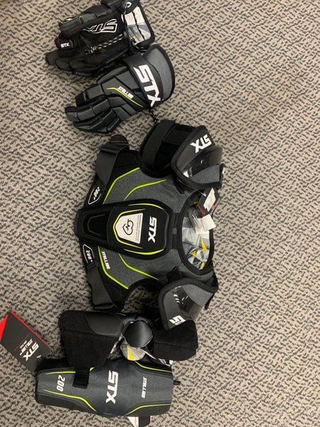 3-PACK Stx Stallion 200+ Shoulders, Stallion 200 Gloves And Arm Pads Size MEDIUM!