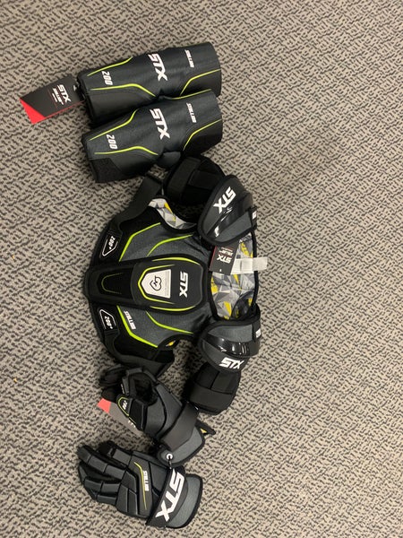 3-PACK Stx Stallion 200+ Shoulders, Stallion 200 Arm Pads And Gloves Size LARGE!