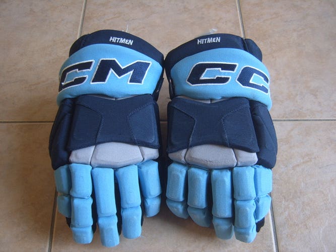 Excellent Condition Custom CCM Tacks 95C Senior Hockey Gloves 14" w/Shot Blocker