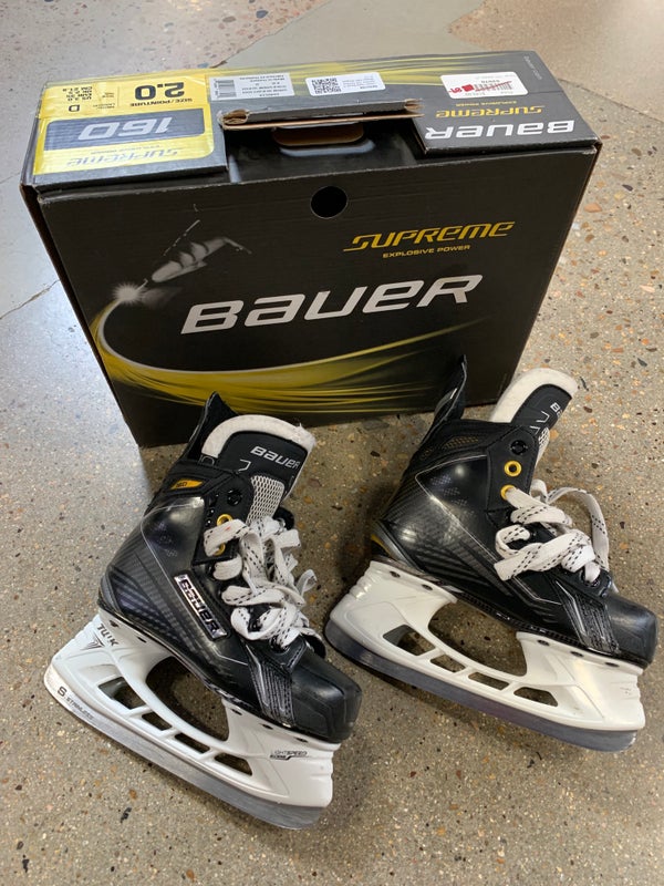 Junior Used Bauer Supreme 160 Hockey Skates D&R (Regular) 1.0
