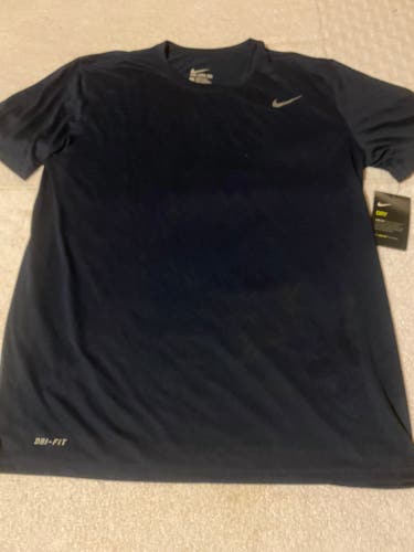 Nike Dri Fit The Nike Tee Adult Large Navy Short Sleeve Shirt New with Tags