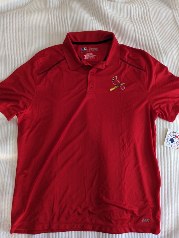 Red St.louis Cardinals Adult XXL Collared Shirt