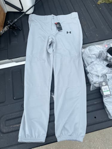 Gray New Large Under Armour Game Pants