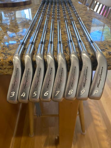 Men's Right Handed Stiff Flex 8 Pieces 855s Silver Scot Iron Set