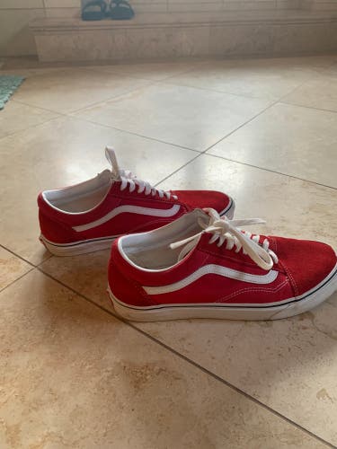 Red Men's Size 11 (Women's 12) Vans Shoes
