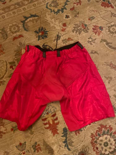 Red Used Large Bauer Pro Stock None Pant Shell