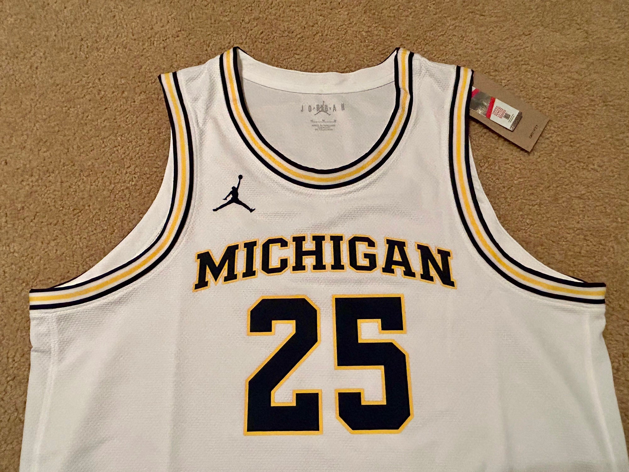 michigan jordan basketball jersey
