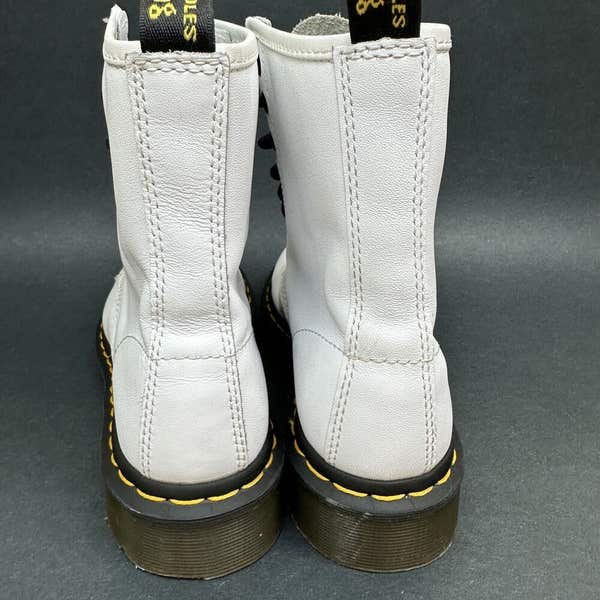 Doc Martens Boots Womens Size 6 Combat White Patent Leather  display picture 3