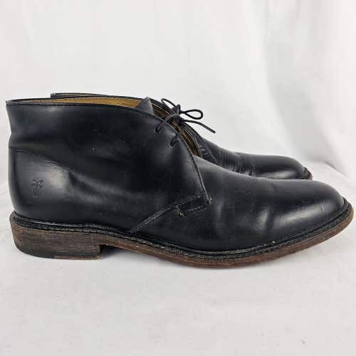 Mens Frye James Ankle Chukka Boots Black Leather 87880 Casual Classic Size 11.5D