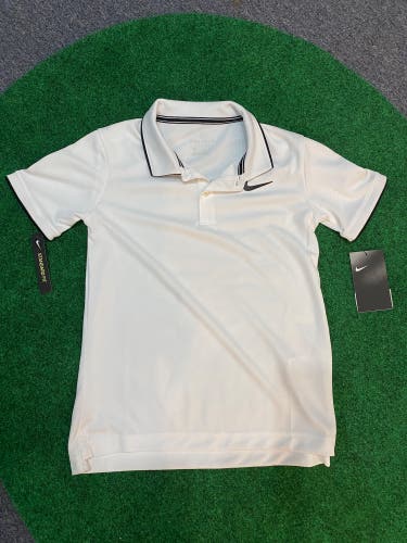 New White New Boys Nike Dri-Fit Polo Shirt