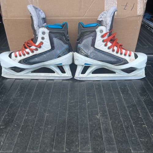 Used Bauer Reactor 9000 Hockey Goalie Skates Regular Width Size 6