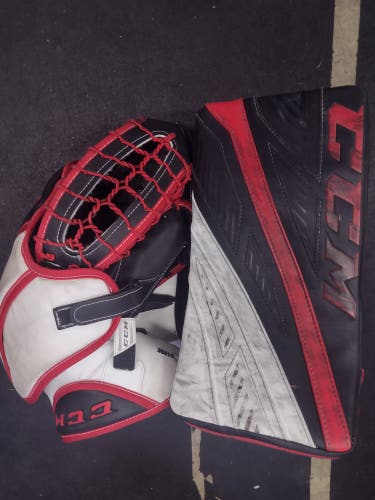 Used Regular CCM EFLEX 4 Glove and blocker set