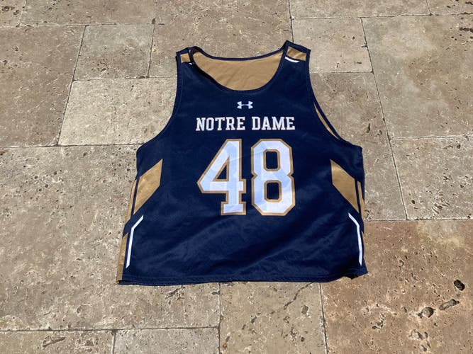 Notre Dame Lacrosse Blue Used One Size Fits All Adult Unisex Under Armour Jersey