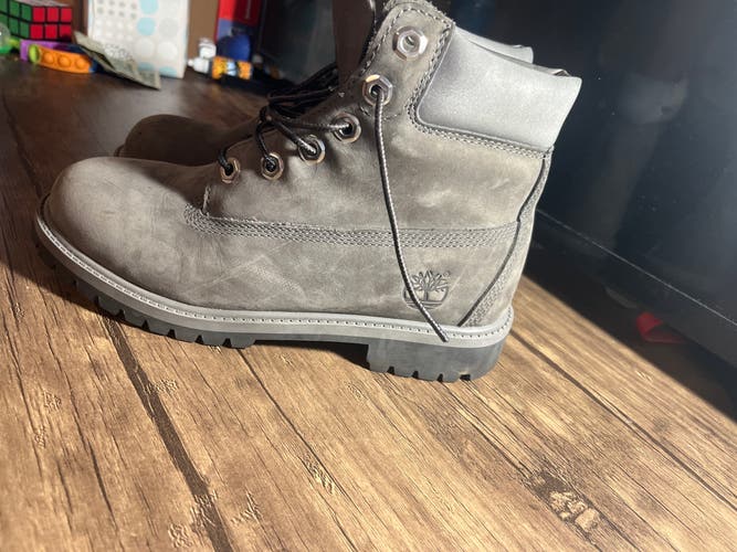 Grey timberland boots
