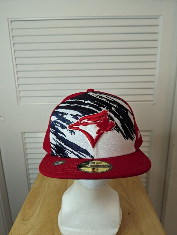 Toronto Blue Jays MLB New Era July 4th - Stars & Stripes 39THIRTY Flex Hat-Red - L/XL