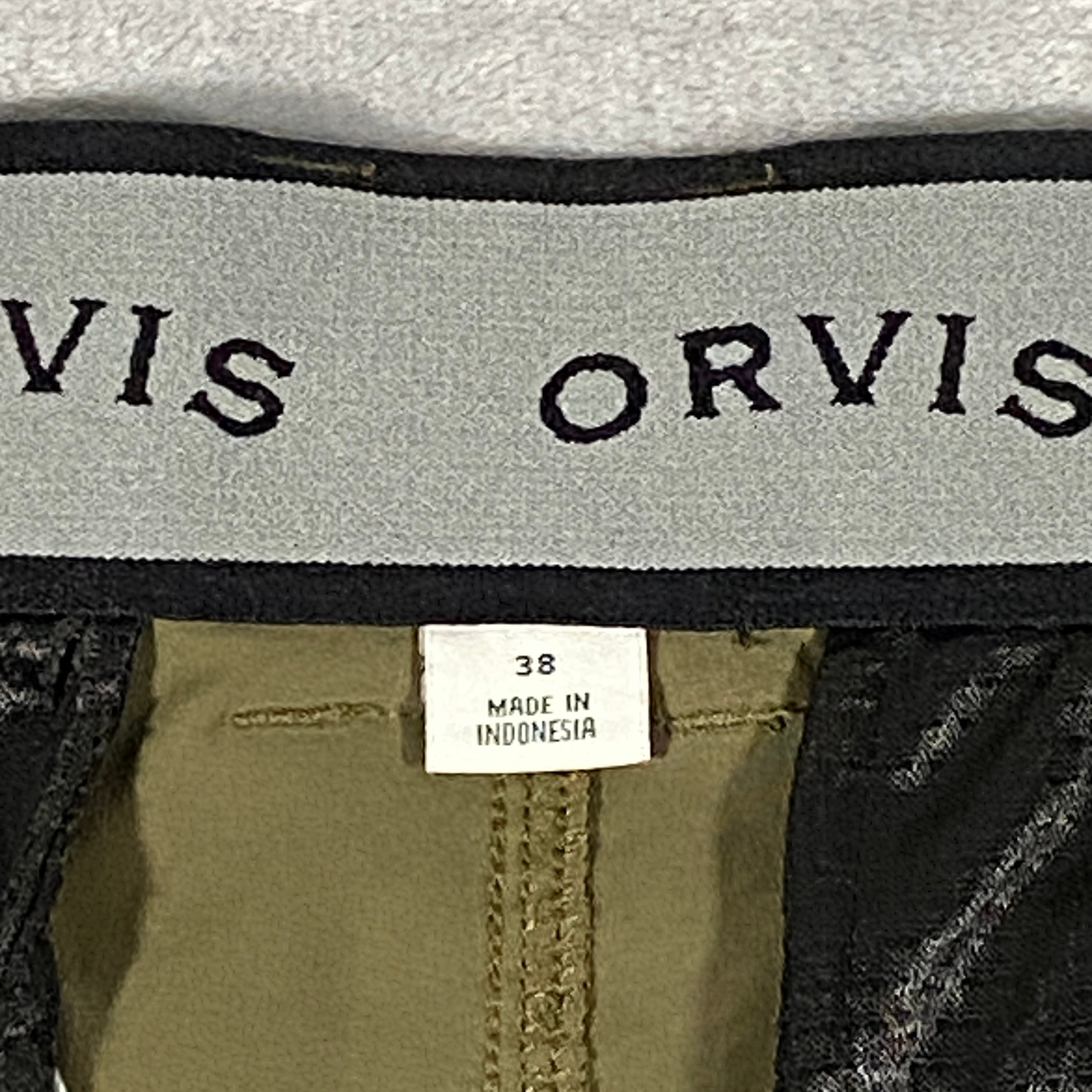 Orvis Cargo Shorts Mens Size 38 Green Nylon Fishing Camping